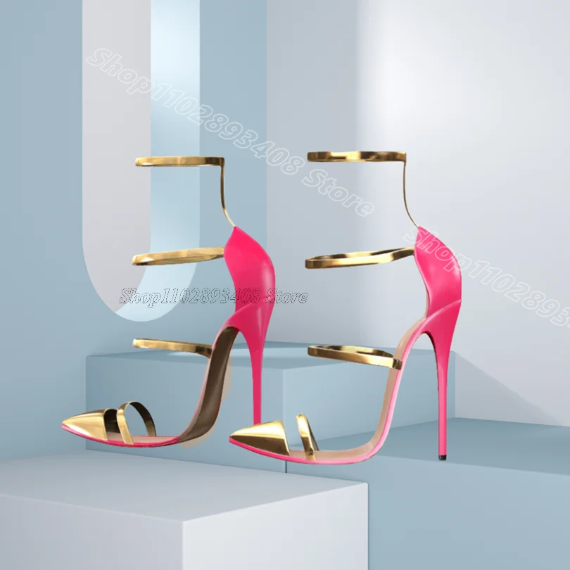 Sandálias de dedo apontado de emenda mista estilo britânico design de verão feminino nova moda vestido de festa sandálias 2025 zapatos para mujere