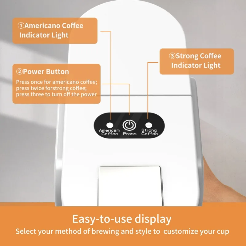 Mini Automatic Capsule Coffee Machine Portable Americano Home Brewer Kit Compact Design