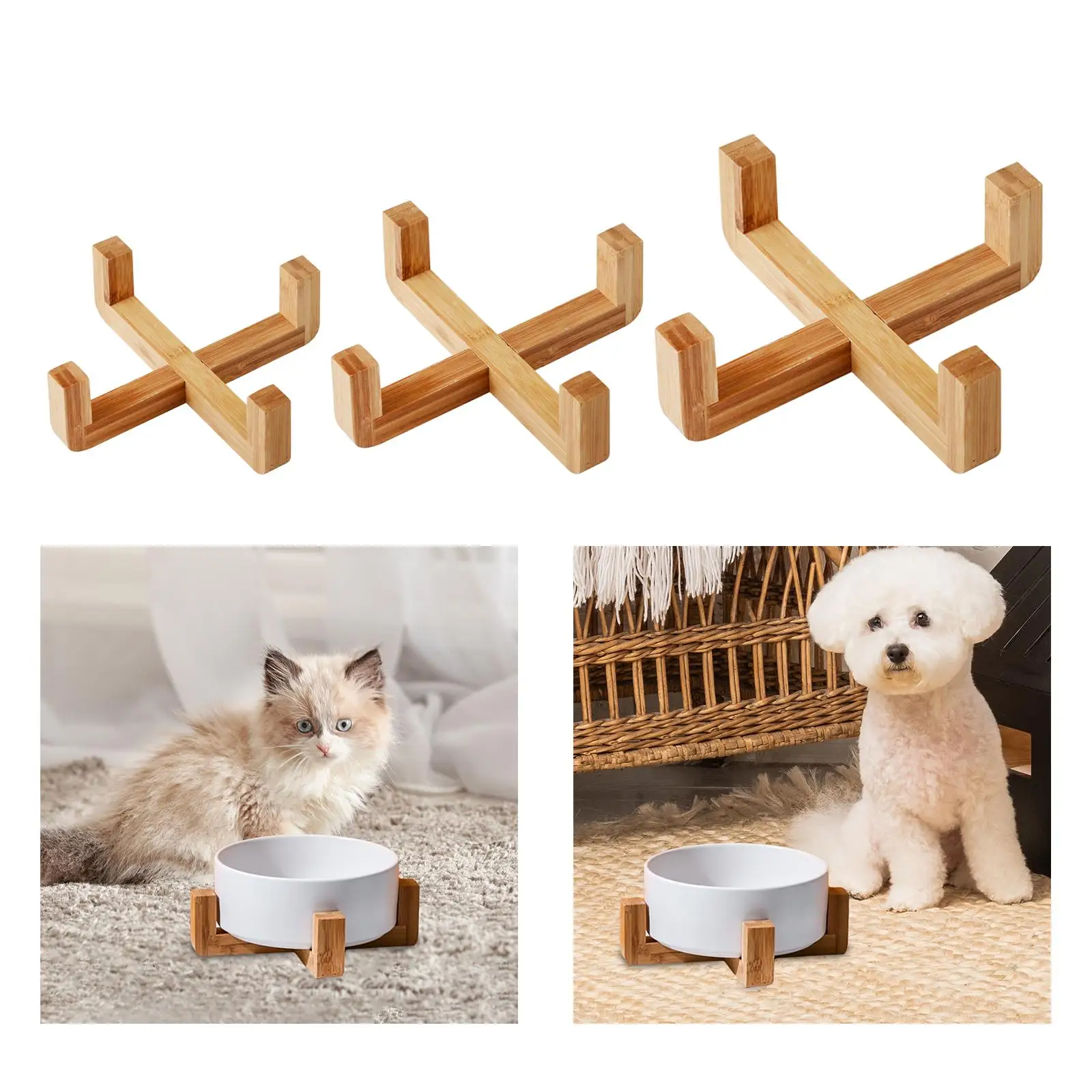 Elevated Dog Bowl Stand Single Slow Feeder Stand Pet Feeding Station Water Bowl Stand Food Dispenser Rack for Cats Kitty Dogs