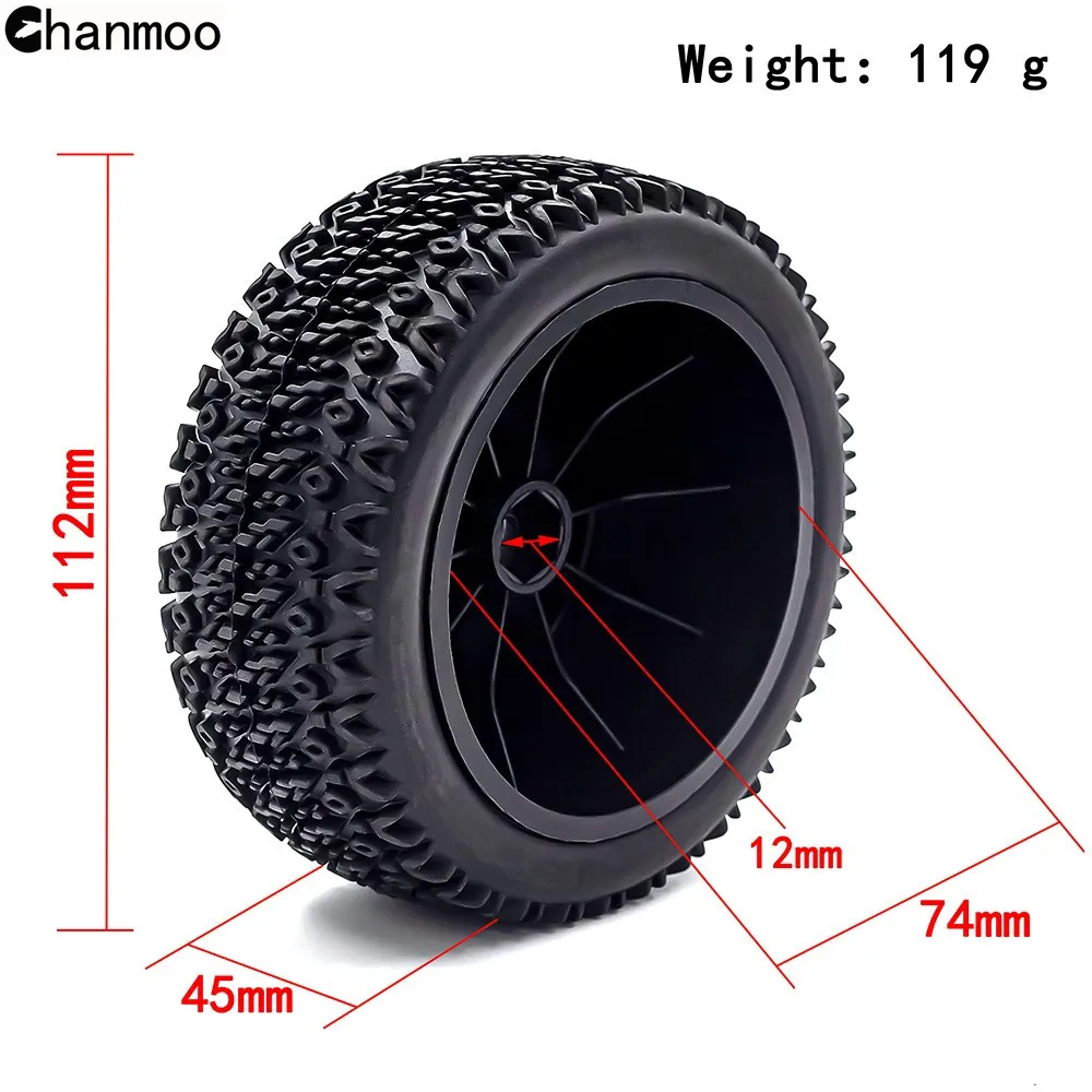 1/10 Short Course Truck Wheel Tires 12mm Hex for RC Car Traxxas Slash Arrma Senton HuanQi 727 Vkar 10SC Hpi Upgrade Parts