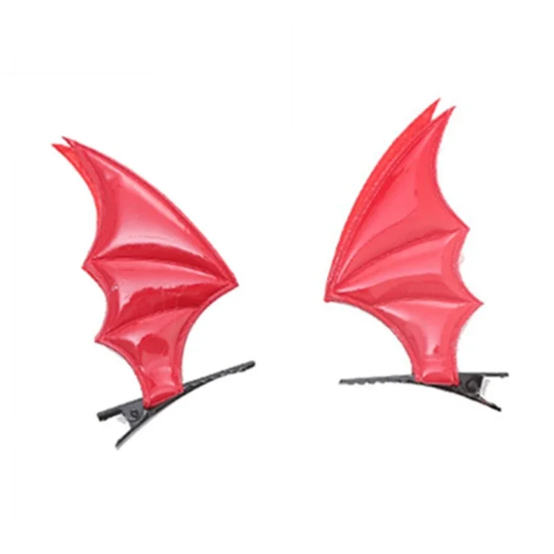 Cosplay Devil Hair Clips Cartoon Bat Wing Headwear for Halloween Party Devil Wing Hairpin Bangs Clips Party Supplies