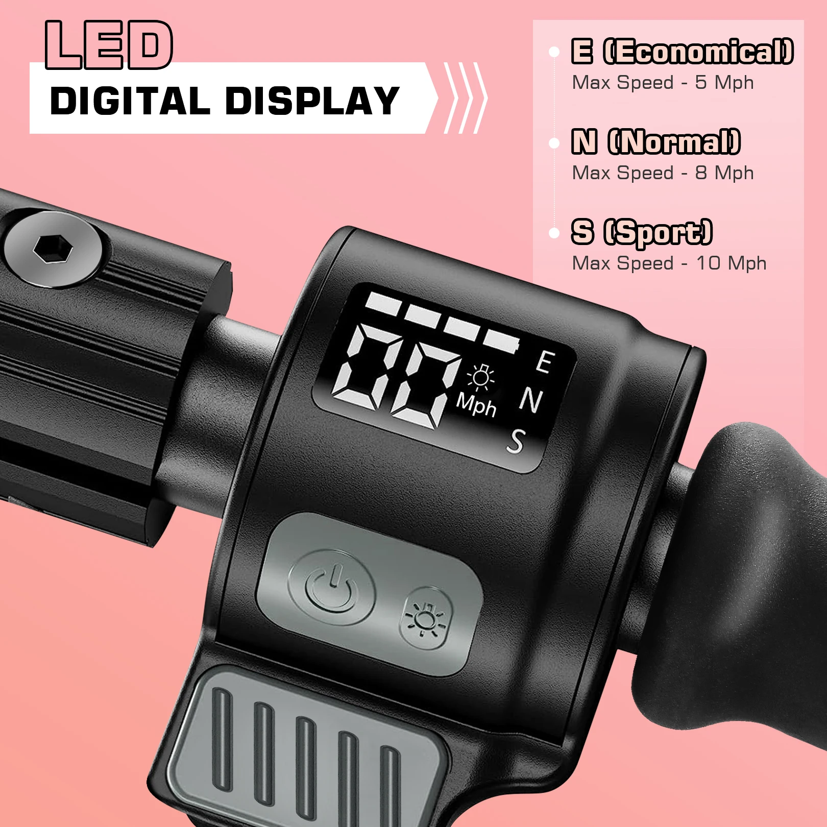 سكوتر كهربائي للأطفال الذين تتراوح أعمارهم بين 6-12 150 واط محرك ضوء ملون قابل للتعديل الارتفاع والسرعة شاشة LED قابلة للطي سكوتر كهربائي للأطفال #5