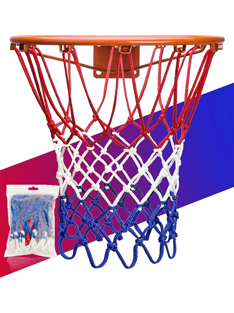 Basketball Rack Net With 12 Loops Heavy Duty Outdoor Basketball Net Replacement Detachable Basketball Net Standard Basketball
