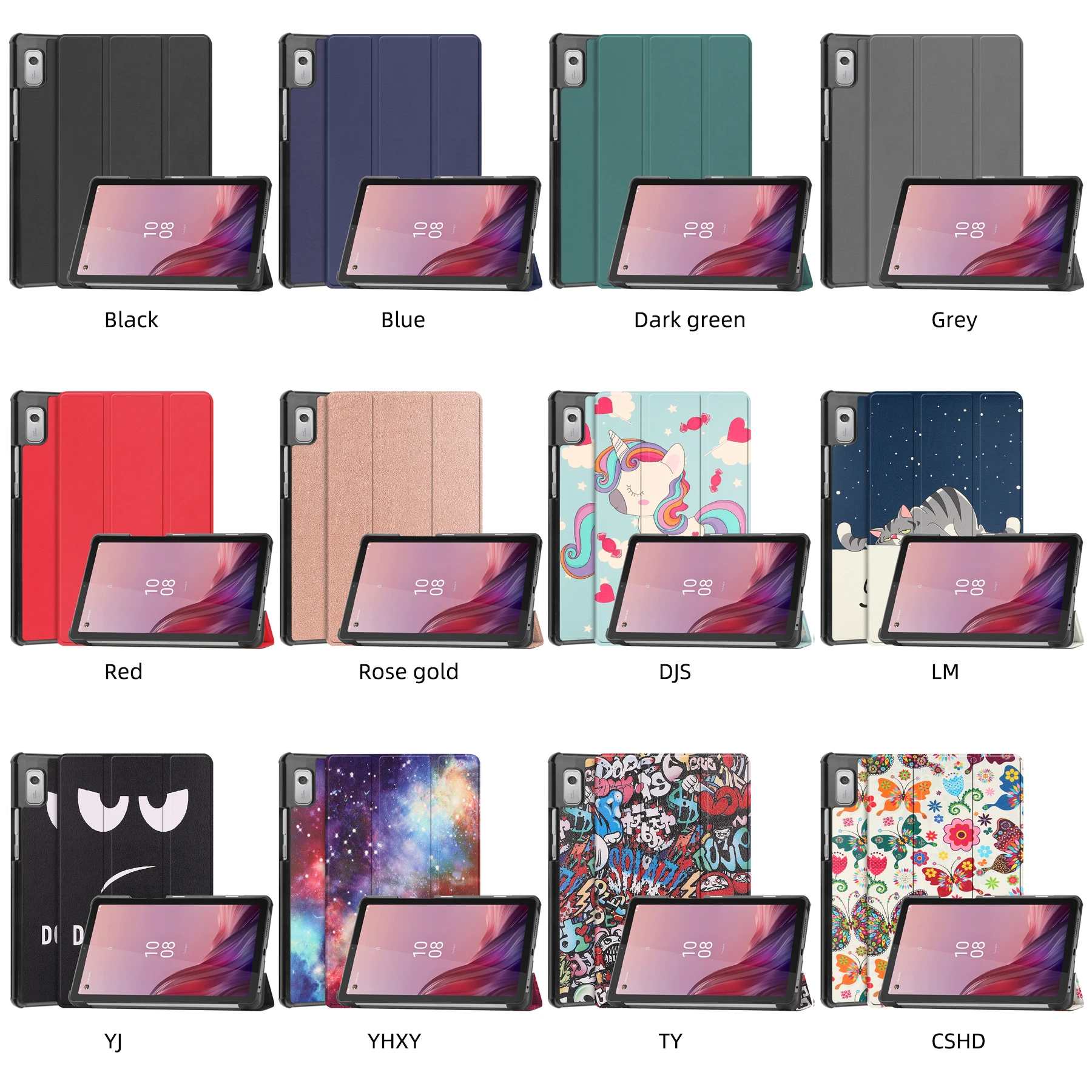 Case For Lenovo Tab M9 TB-310FU 9 inch 2023 Case Tri-Fold PU Leather Magnetic Stand Protector Tablet Cover for Lenovo Tab M9 9