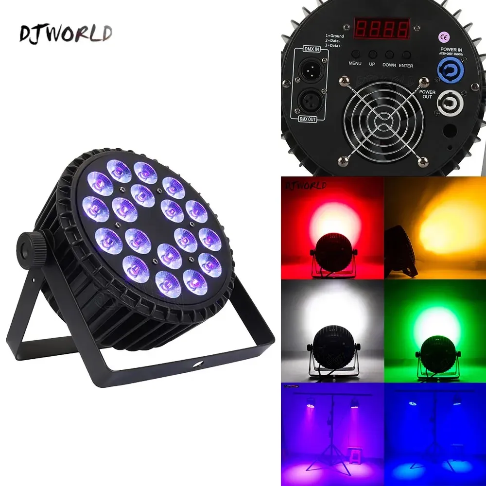 Aluminum LED Par Light 18x18W RGBWA+UV DMX 512 Control Stage Effect For Dj Disco Ball Theater Party Chruch Professional