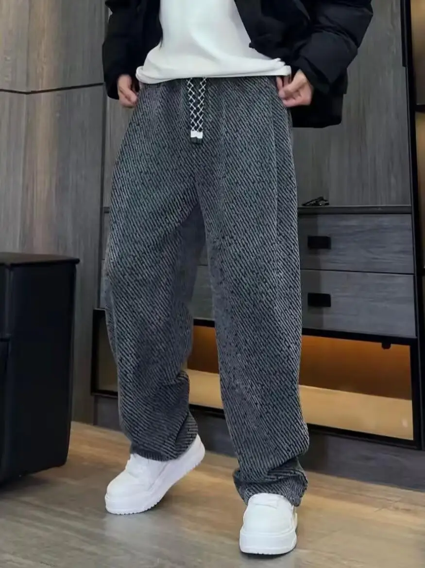 

Tianxing мужские прямые повседневные брюки осень-зима новые модные брендовые элитные свободные драпированные широкие брюки