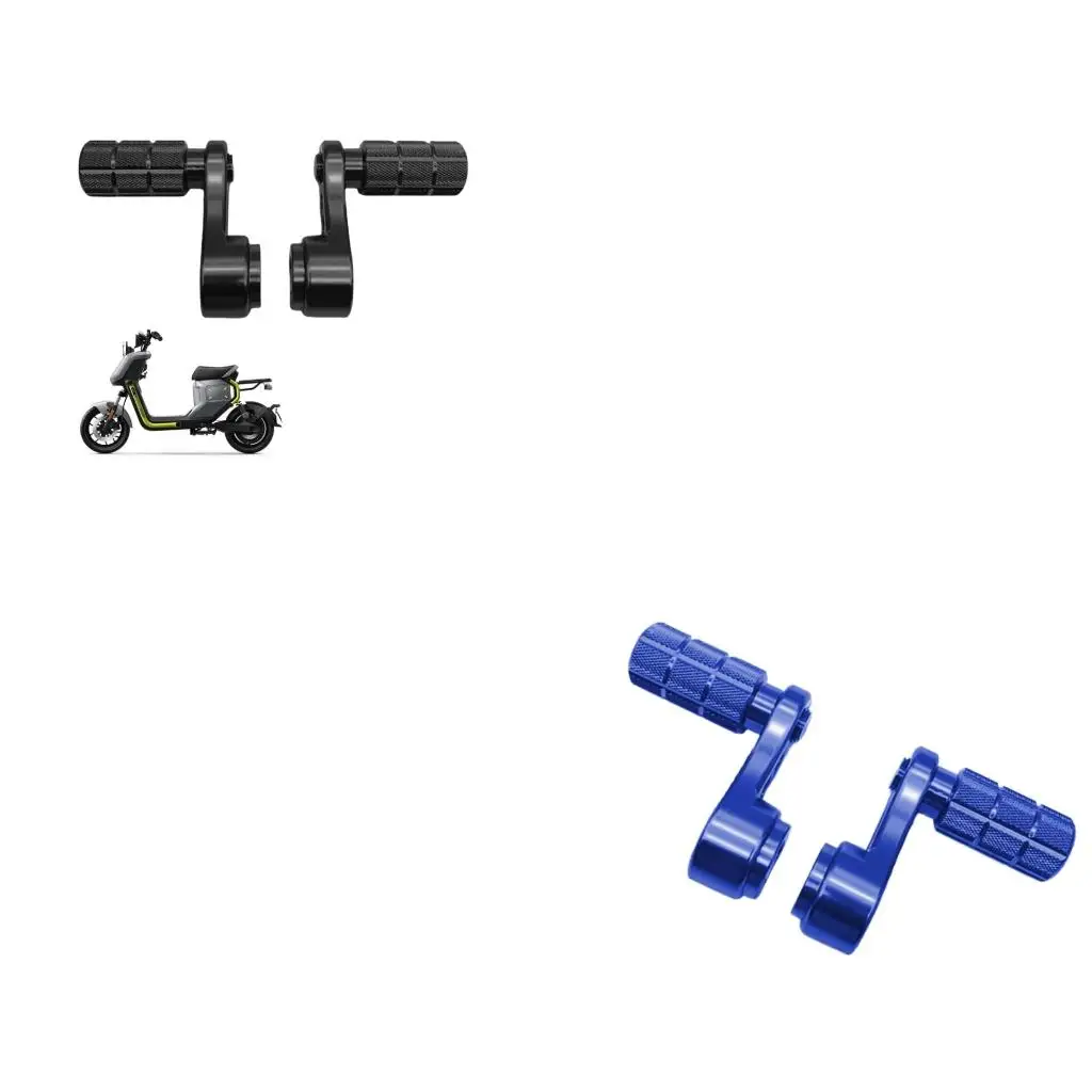 XA6H Pair Footrest Pedals Ergonomic Designs Metal Scooter Pedal Crank Leg Set Ergonomic Scooter Foot Pegs for Niu Scooter