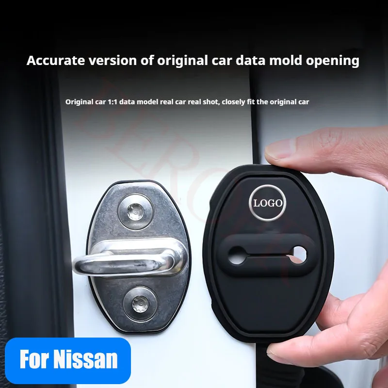 4pcs Car Door Lock Cover For Nissan Qashqai J10 Juke Micra Leaf Pathfinder 370Z Kicks