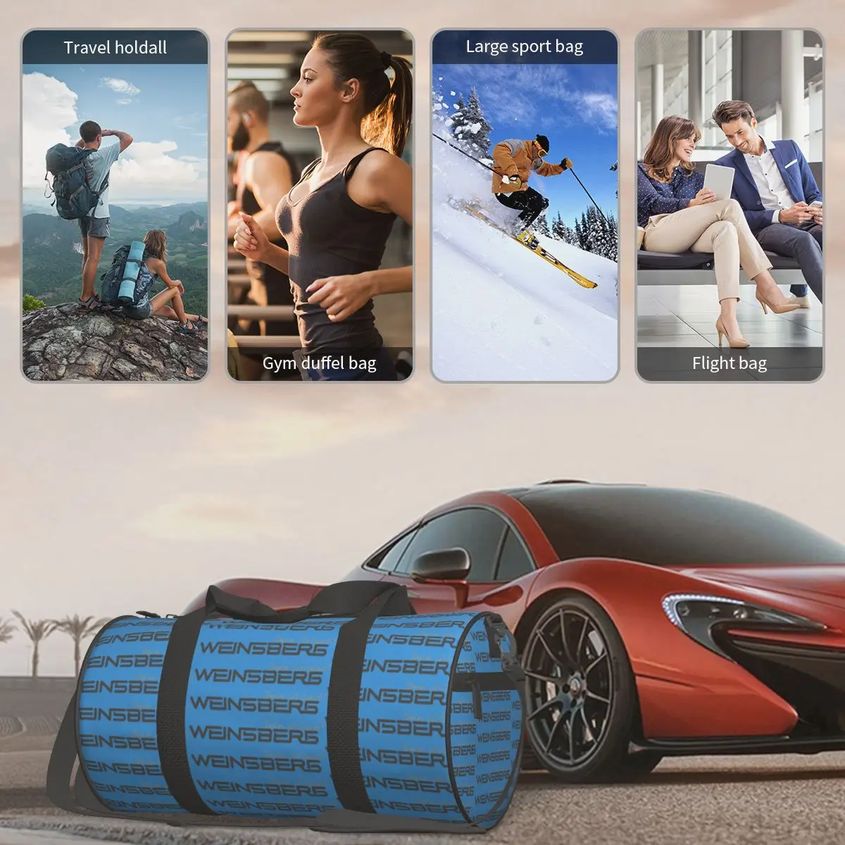 Weinsberg Caravan حقيبة رياضية كبيرة واق من المطر متعددة الوظائف حقائب سفر واق من المطر حقائب اللياقة البدنية