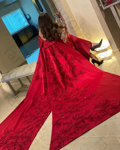 Imagen 2 del producto Vestidos de fiesta de noche con vaina hasta el tobillo personalizados, apliques de cuentas para mujer, Vestidos largos de graduación con cremallera en la espalda, Vestidos Des