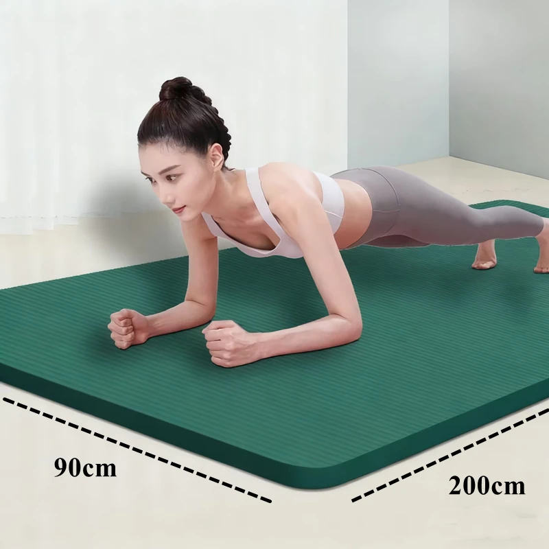 Mat Blanket for Exercise Yoga Pilates Mat Indoor 200x90x10cm NBR Widen Pilates Training Yoga Mats Anti-slip Sport Fitness