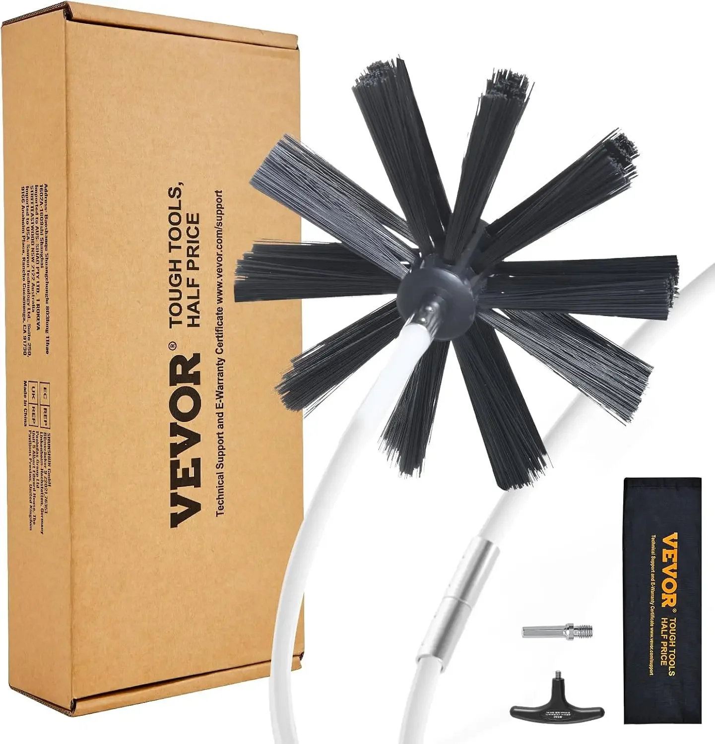 

40 FEET Dryer Vent Cleaner Kit, 29 Pieces Duct Cleaning Brush, Reinforced Nylon Dryer Vent Brush, Dryer Cleaning Tools Lint Remo