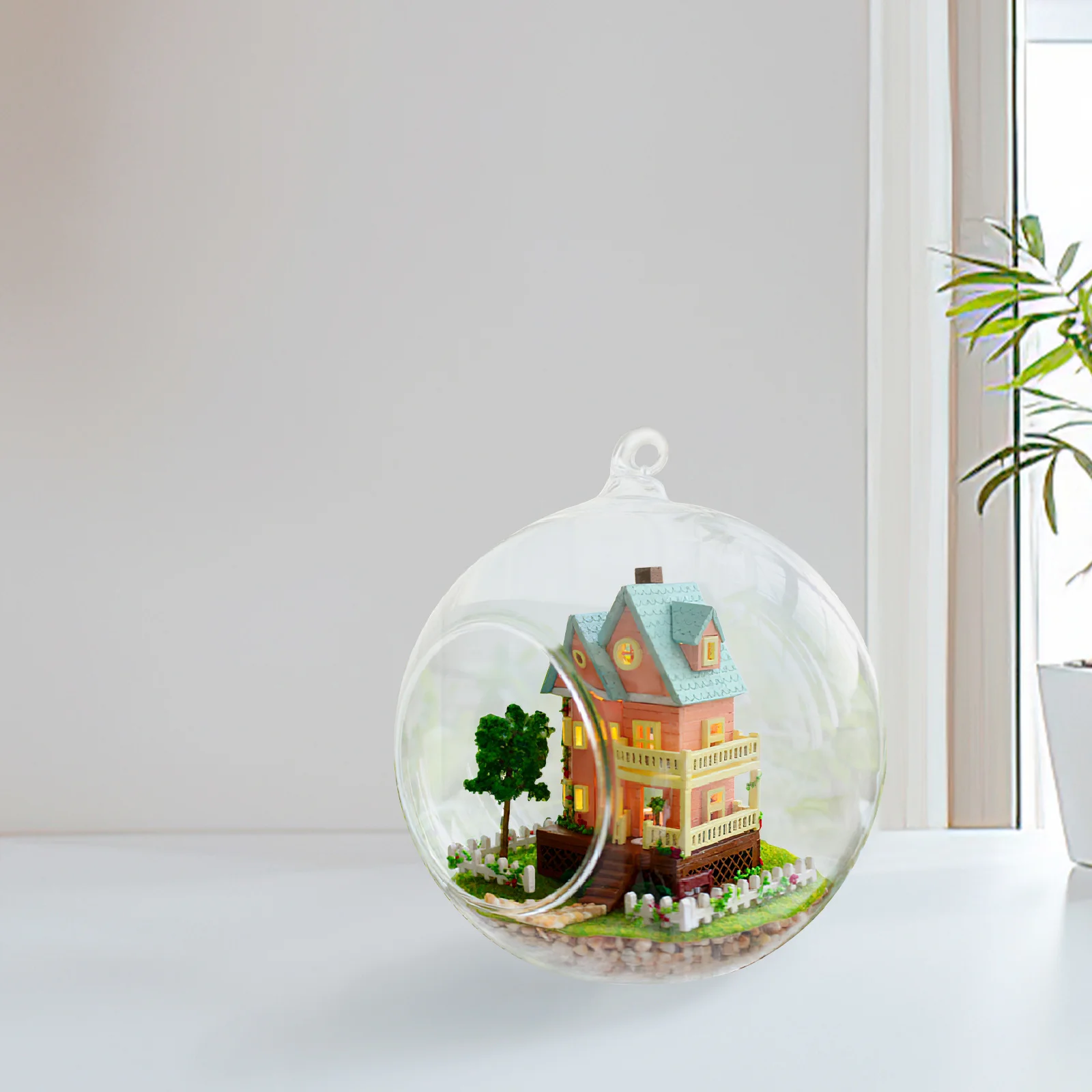 

Glass House DIY Kit Creative Miniature Room Non-Finished Assemble Gift for Valentine Christmas Birthday Handcraft for Kids