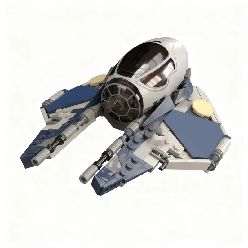 305pcs MOC Eta 2 Actis Class Interceptor Blue Star Battle Model Building Blocks Architecture Toys Christmas Gifts DIY Brick