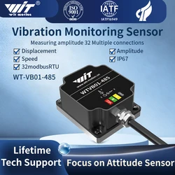 WitMotion WTVB01-485 IPX8 Vibration Sensor 3axis (XYZ) Modbus Vibration Analyzer Displacement(Acceleration +Speed+Amplitude)