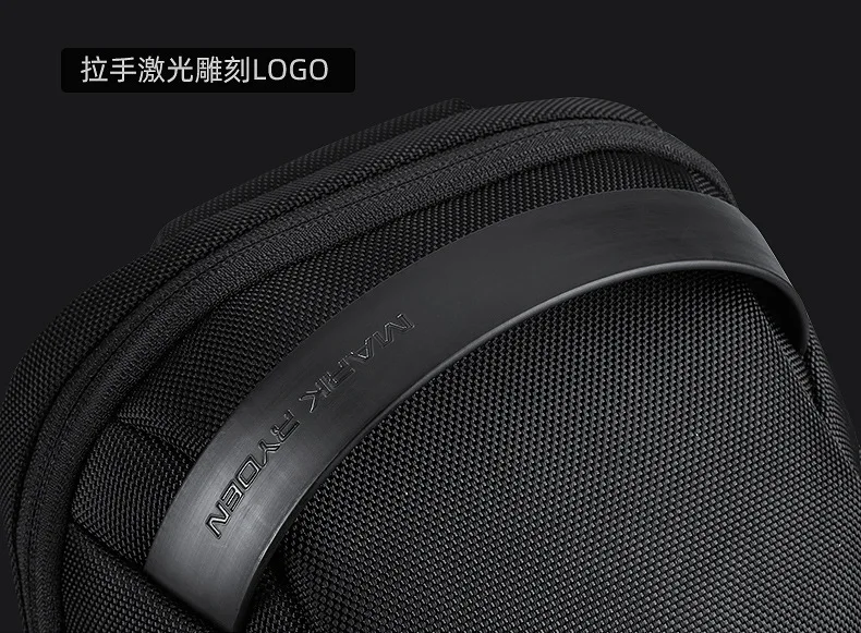 Mark Ryden Chest Bag Anti-thief Men Crossbody Bag Waterproof Shoulder Bags USB Charging Short Trip For Male Travel Pack