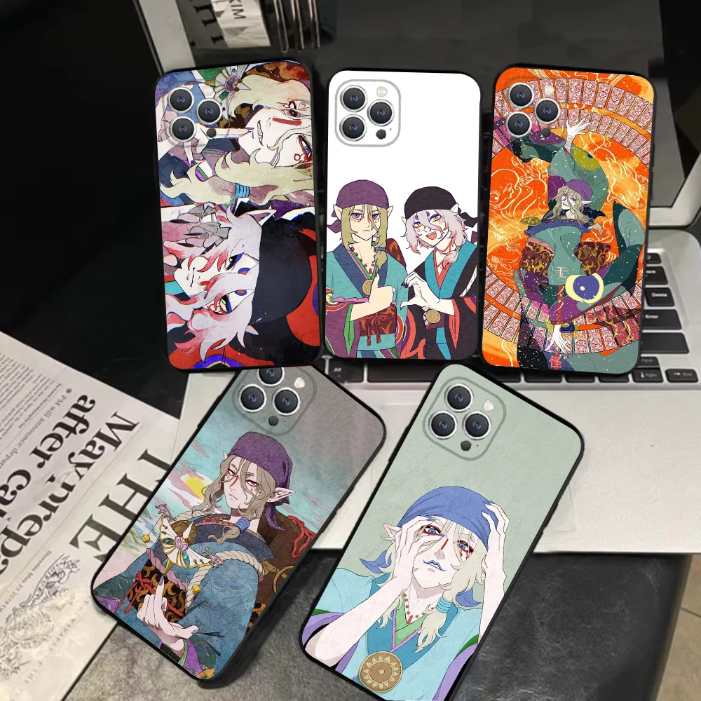 Mononoke Medicine seller Kusuriuri Phone Case For iPhone 16,15,14,13,12,11,Pro,X,XS,Max,XR,Plus,Mini Soft Black Cover