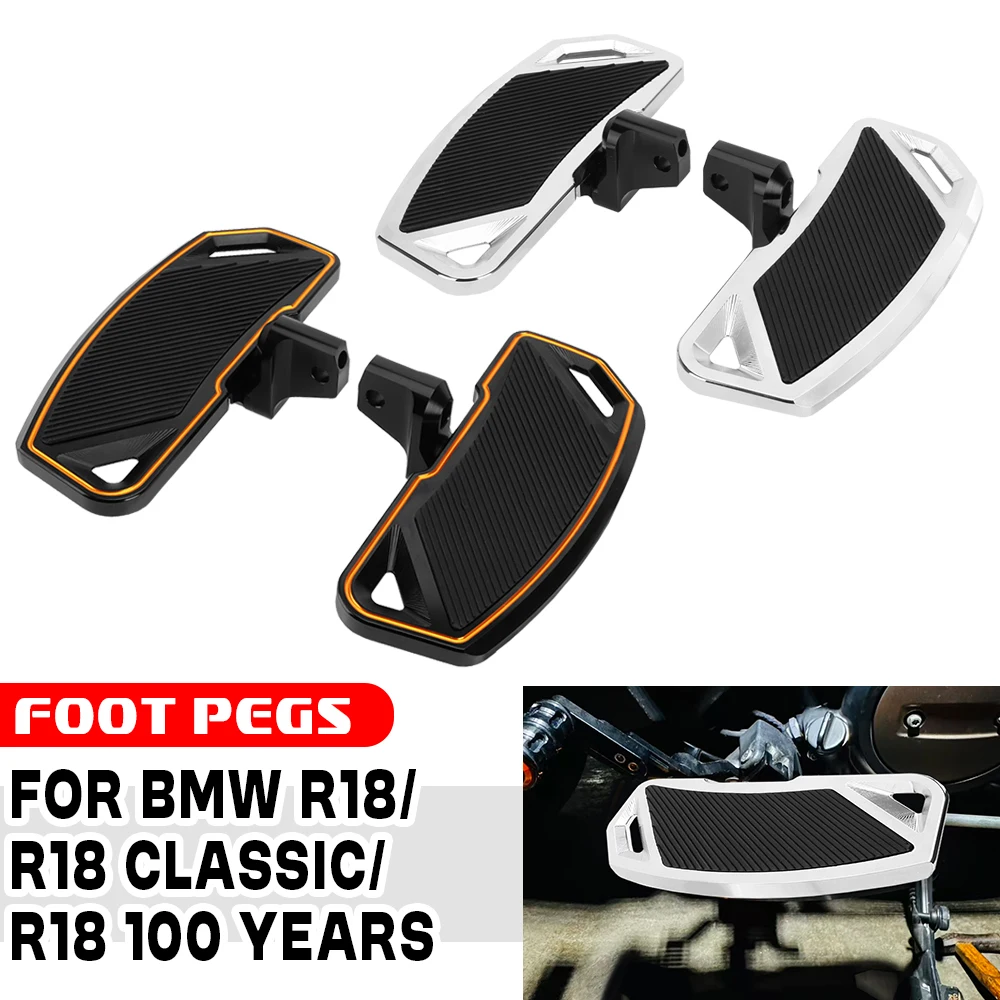 

For BMW R18 Classic r18 R 18 100 YEARS R18 Motorcycle Footrests Driver Footboard Front Foot Pegs Pedals Rests Rider Floorboards