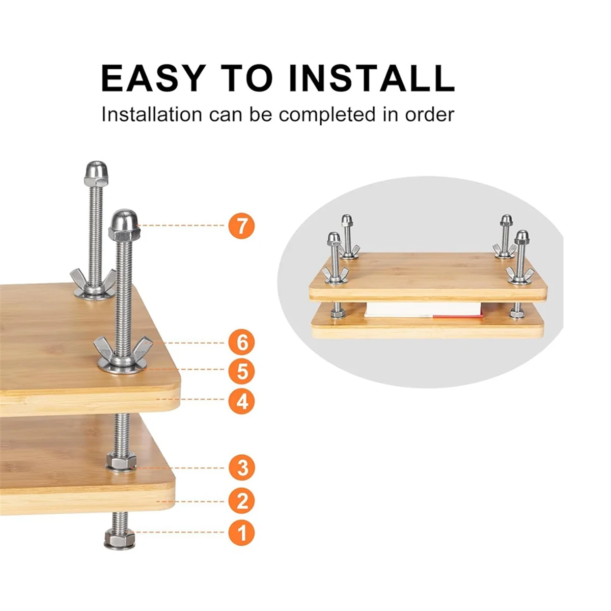 SLQZT Rilegatura di libri, libro di bambù in legno, kit portatili per forniture per rilegatura