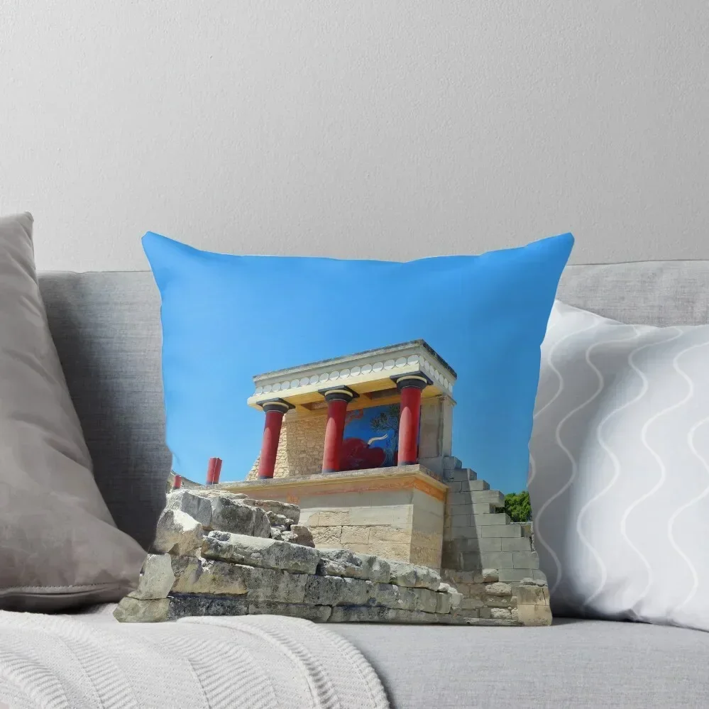 Archaeological site of Knossos. Minoan Palace. Crete. Throw Pillow Couch Cushions Christmas Pillow pillow