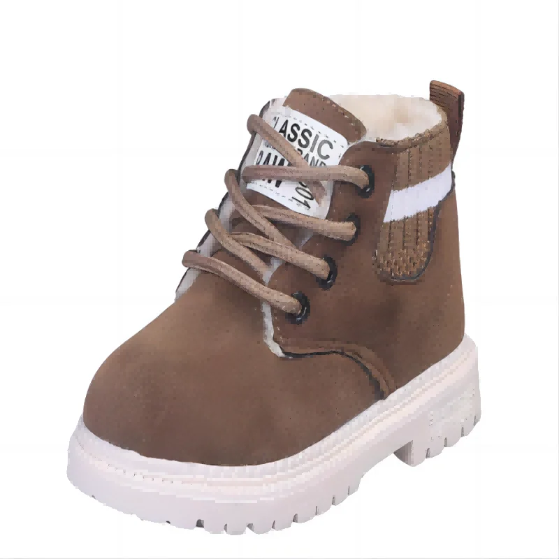 Zapatos casuales para niños, botas antideslizantes de cuero suave, zapatos deportivos para correr, moda para niños, 21-30, Otoño e Invierno