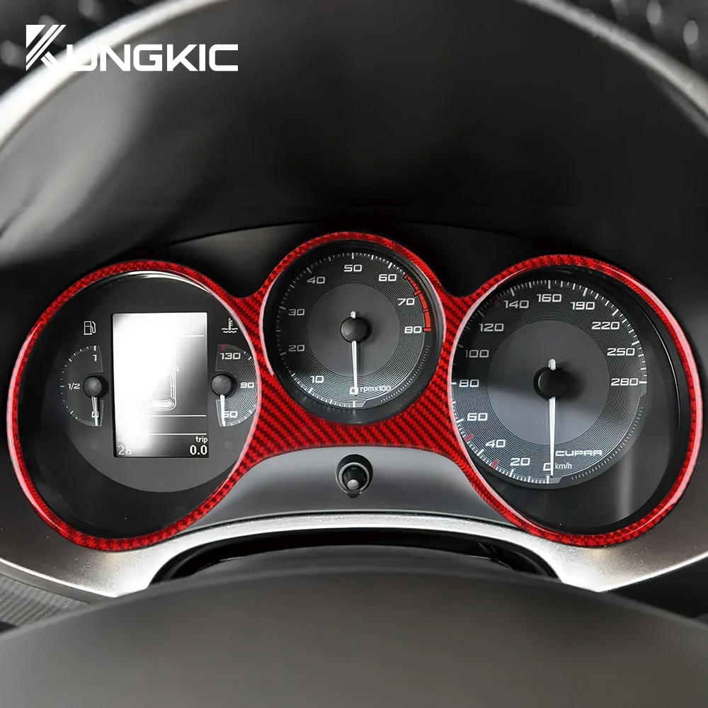 Naklejka na deskę rozdzielczą samochodu Panel prędkościomierza Prawdziwa miękka naklejka z włókna węglowego do SEAT Leon 2005 2006 2007 2008 2009 2010 2011 2012 Akcesoria