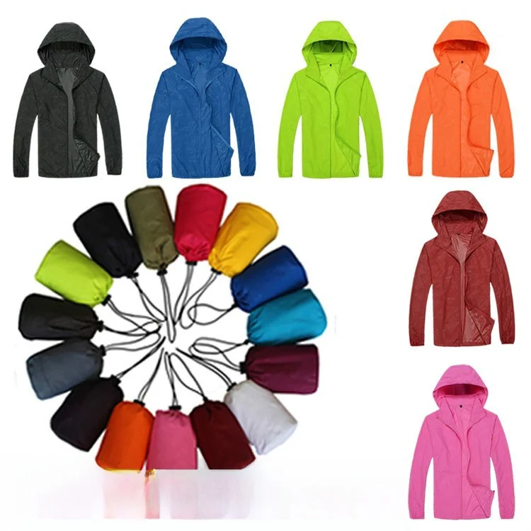 

Ultra-Light Breathable Men's Outdoor Sports Sun Protection Jaet Windproof Waterproof Seven-Sve ort-Body V-Ne Jaet