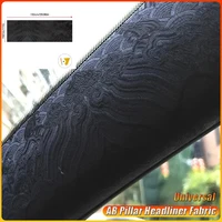 1 Uds. Tela Universal AB para cabeza de Pilar, envoltura Interior de coche, bordado satinado, pegatina Interior de Pilar, tela autoadhesiva