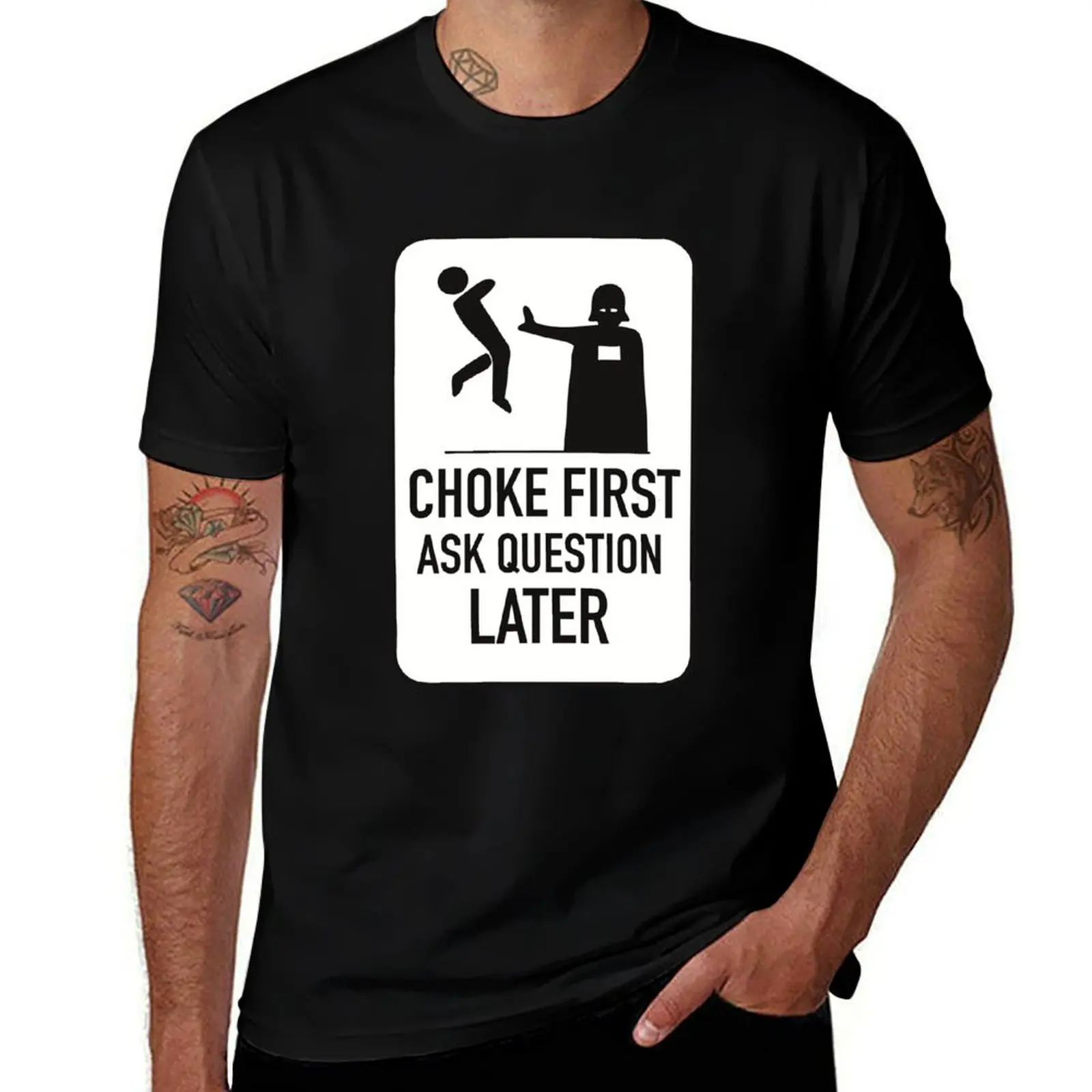 Choke first ask question later T-Shirt hippie clothes customs design your own t shirt men