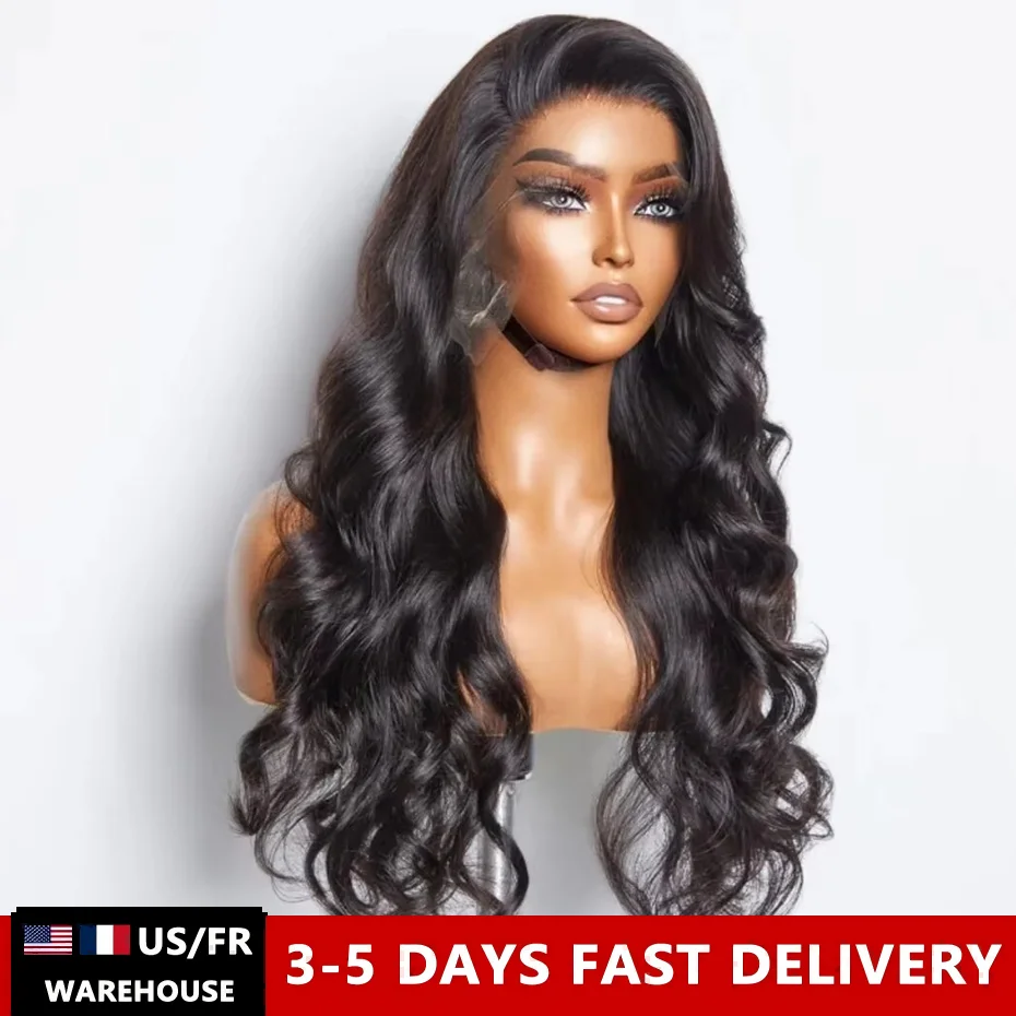 Lace Front Wigs Human Hair Body Wave Curly Remy 13x4 13x6 HD Lace Front Human Hair Wigs Pre Plucked 180% 4x4 Lace Closure Wig