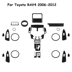 For Toyota RAV4 2006 2007 2008 2009 2010 2011 2012 Car Accessories Carbon Fiber Stickers Interior Decorative Strips Cover Trim