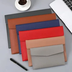 Fashion Leather File Bag For Document Organizer A4 A5 Document Storage Bag Business Contract Bills Document Bag A6