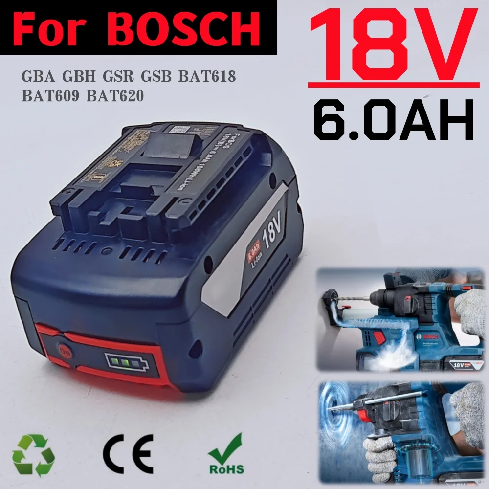 

for BOSCH Battery 18V 6000mAh , Replacement for BOSCH BAT609 BAT618 CCS180B, CCS180K, CFL180, CFL180B Series