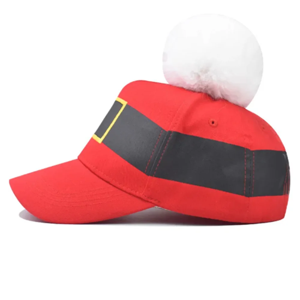 หมวกเบสบอลพร้อมที่คาดผมสำหรับผู้ชายและผู้หญิงหมวกแก๊ปเบสบอลหมวกปอมปอมปอมหมวกกีฬากลางแจ้งปรับหมวก
