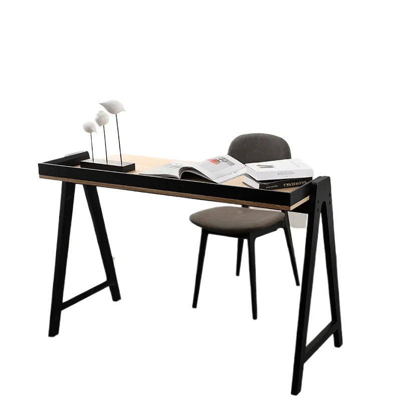 Desktop computer desk Simple modern student home desk with bookshelf