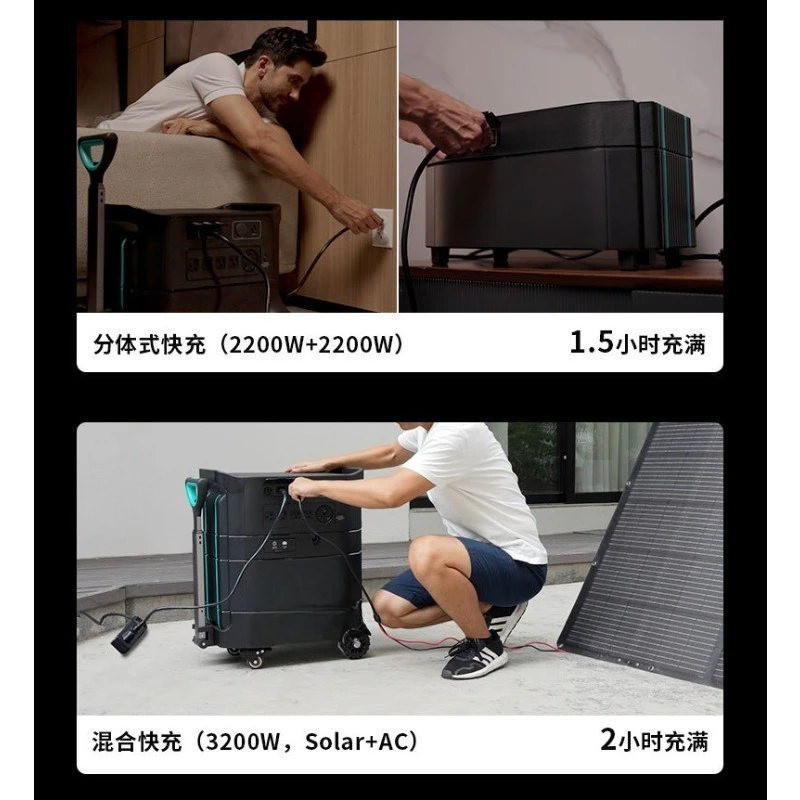 تخزين الطاقة في الهواء الطلق، مصدر طاقة 2 كيلو وات في الساعة، تطبيق تخزين الطاقة خفيف الوزن يتحكم في بطاريات ليثيوم فوسفات الحديد #3