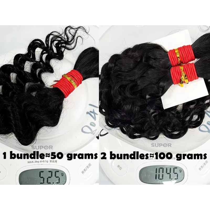 Bora Braids 인간의 머리카락 땋기 딥 웨이브 벌크 곱슬 인간의 머리카락 물결 인간의 머리카락 확장 땋기 대량 인간의 머리카락