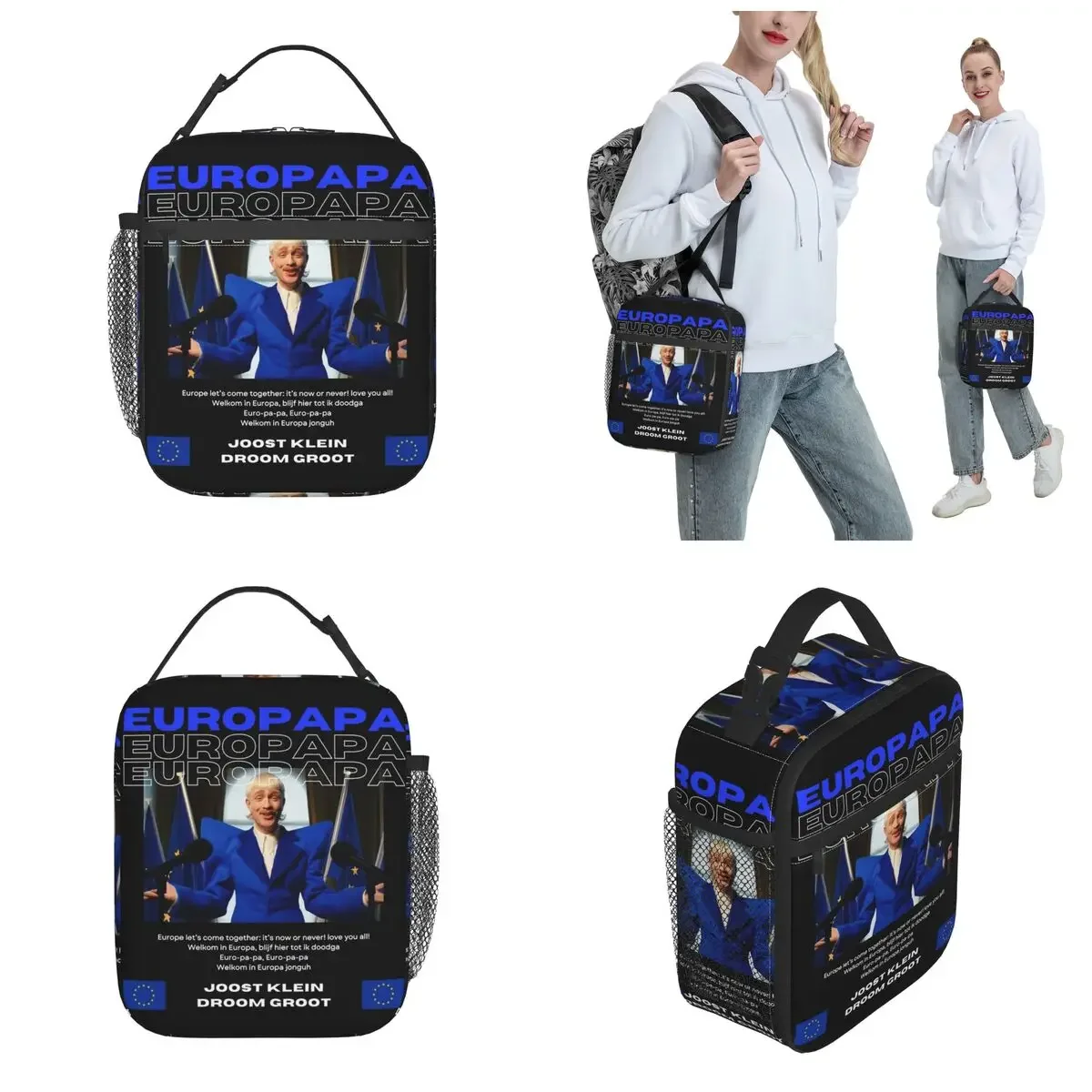 Insulated Lunch Bag 2024 Joost Klein Europapa Merch Netherlands Singer Food Box INS Trendy Cooler Thermal Lunch Box For Travel