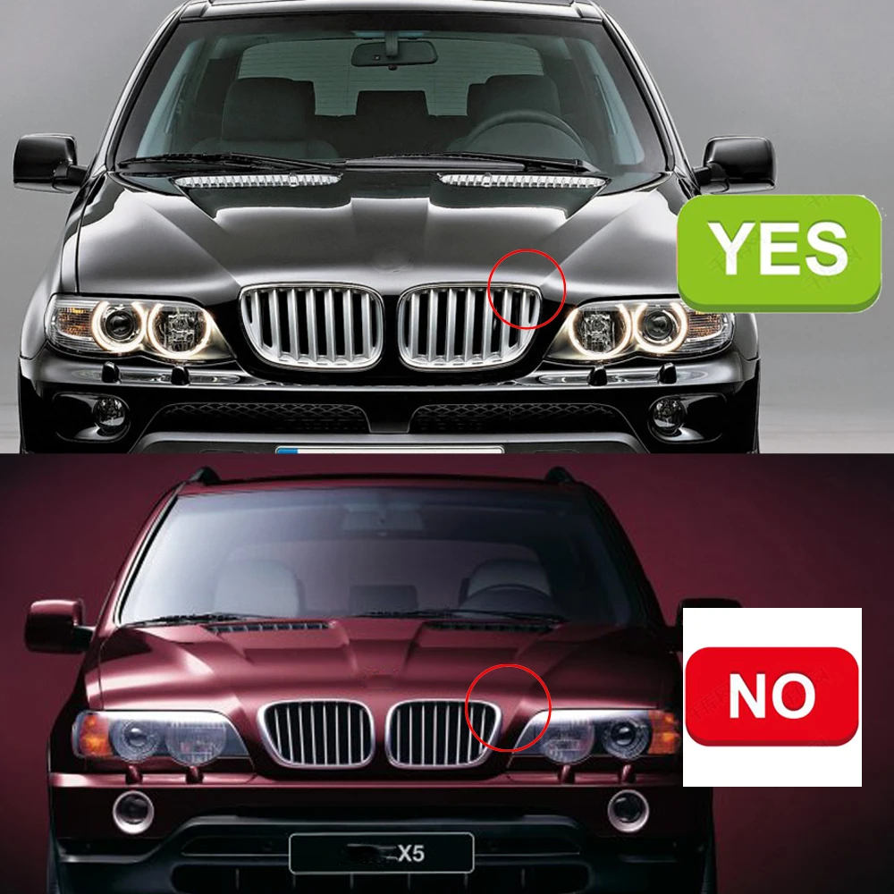 Front Gloss black kidney sport grilles Hood grill for BMW E53 X5 LCI 2004 2005 2006 Car Styling