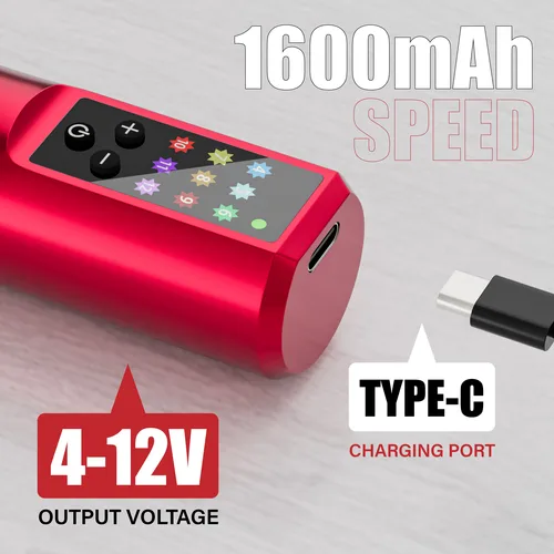 Imagen 2 del producto NeebolRotary-Kit de máquina de tatuaje inalámbrica, juego completo de tatuaje con cartucho de 20 piezas, herramienta de maquillaje permanente para tatuador