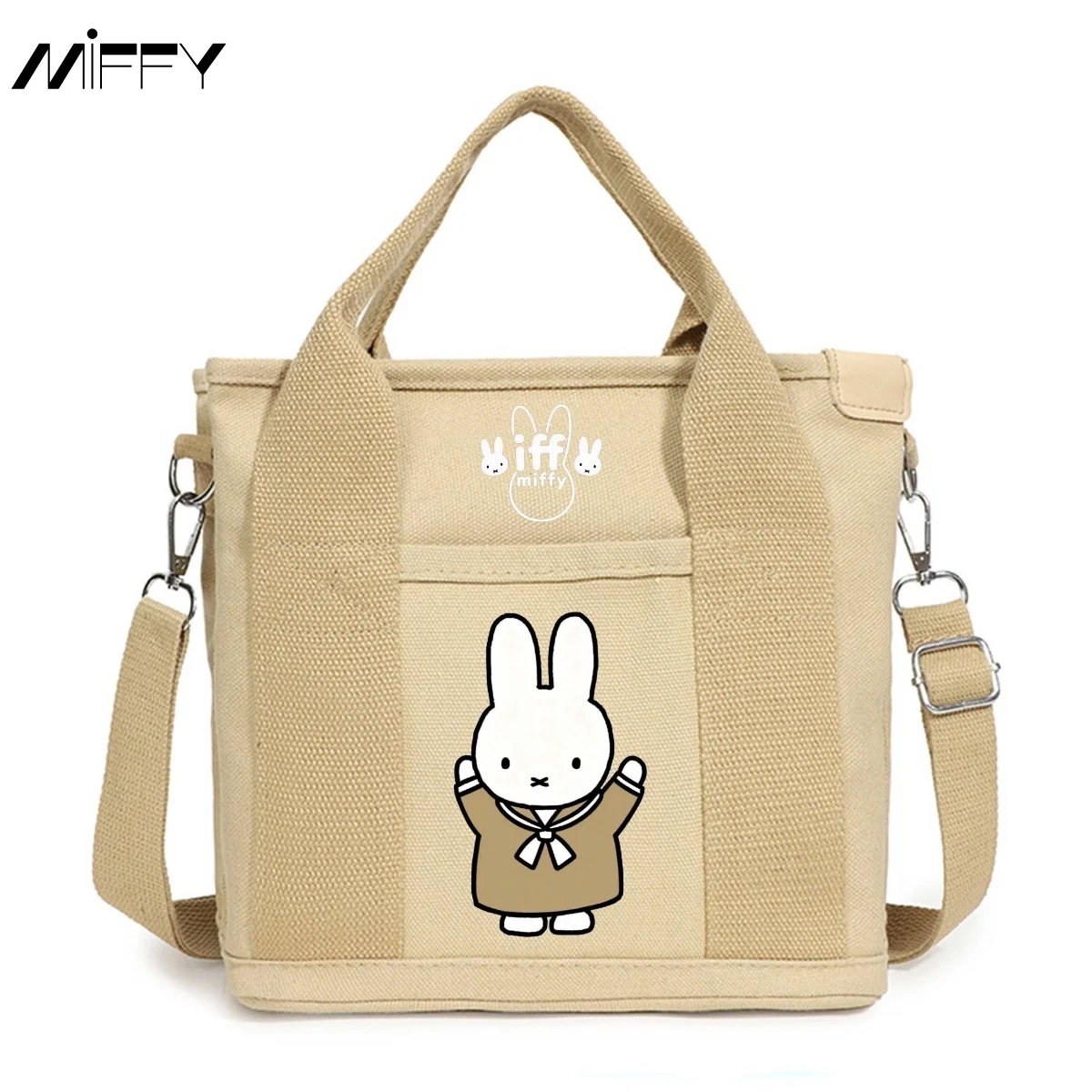 

Miffy canvas bag girls' kawaii shoulder bag crossbody bag student large capacity cartoon fashion commuting bag armpit bag