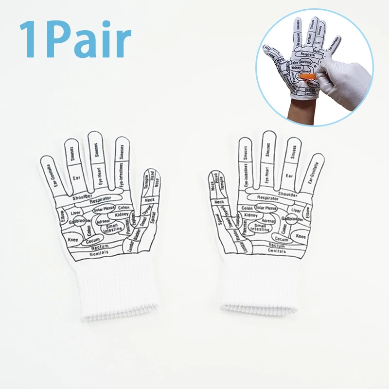 Gloves Hand Reflexology Acupoint Acupressure Tools Glove Hands Reusable Mittens Household Spa Point Exfoliator Textured