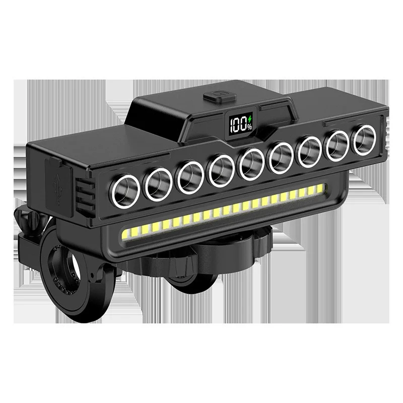 Mountain Bike Night Running Light Waterproof Rechargeable Strong Light Flashlight Night Riding Headlights Super Bright Led Lamp