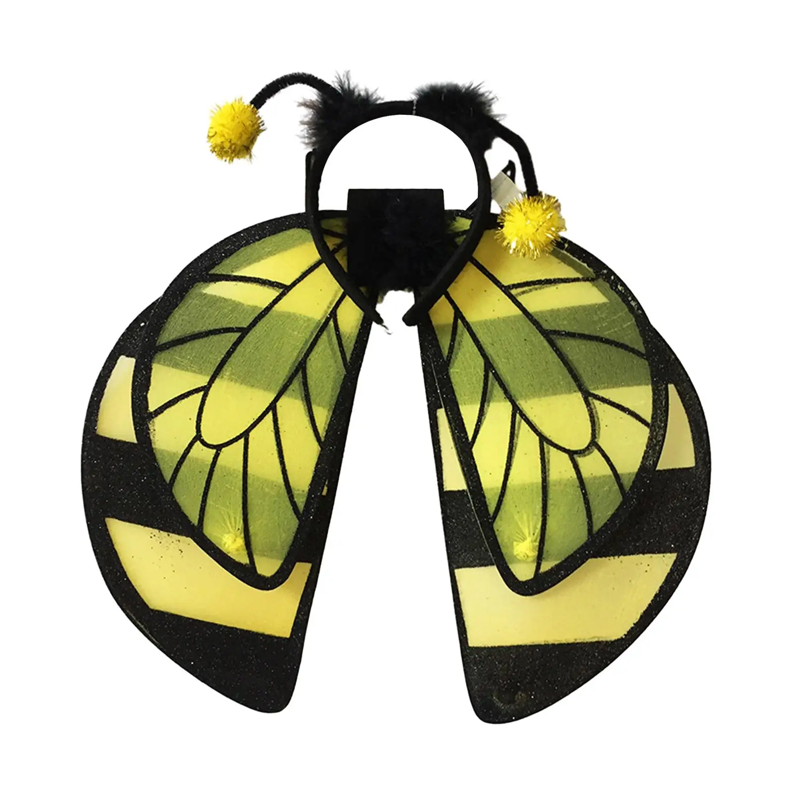 Kids Bee Wing Headband Cosplay Wing Hairband Children Headwear for Stage Performance Party Favors Carnival Festival Masquerade