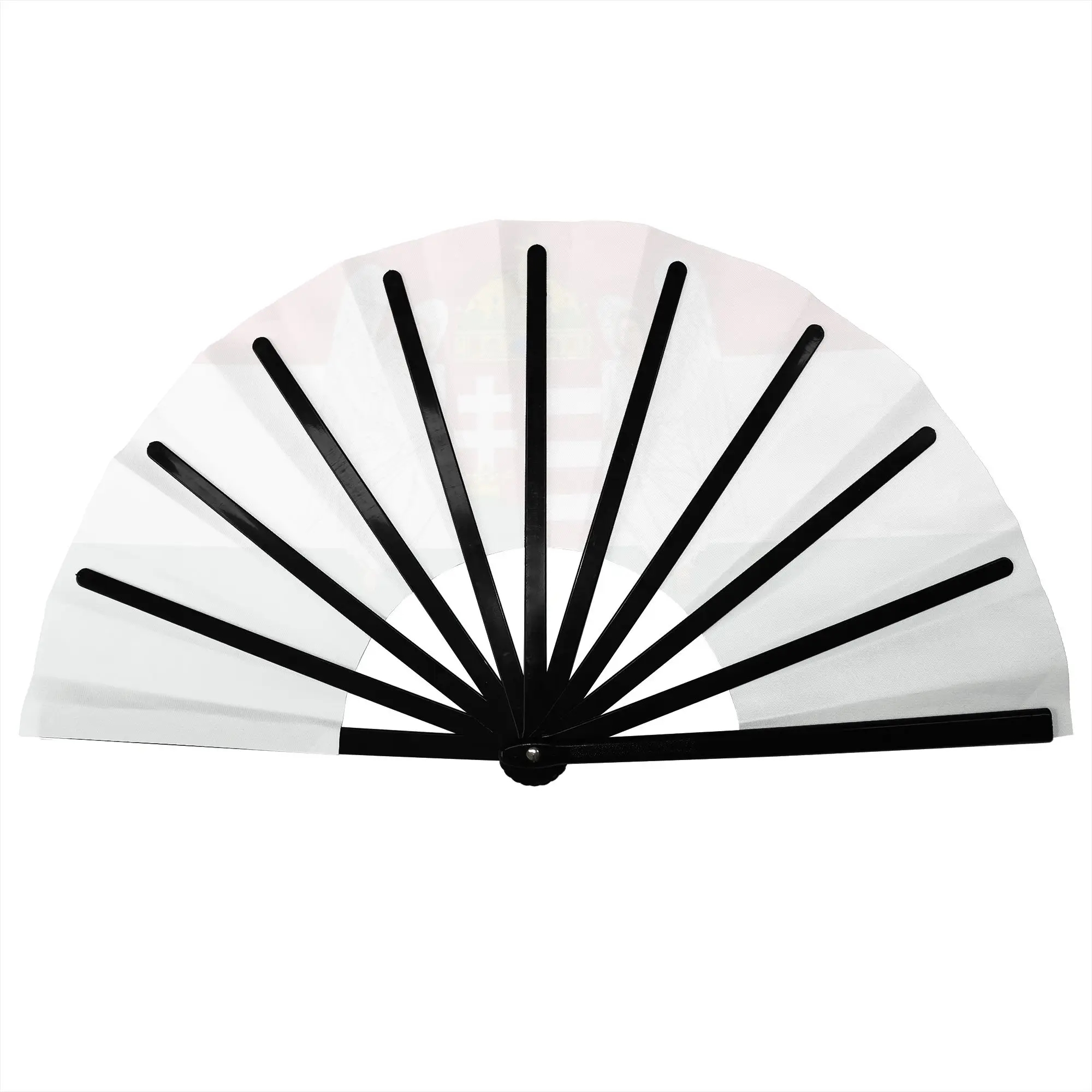 Hungary Flag  Folding Hand Fan Hungarian Patriotic  Polyester Fabric Fan Funny Summer Accessory Decorative Fans
