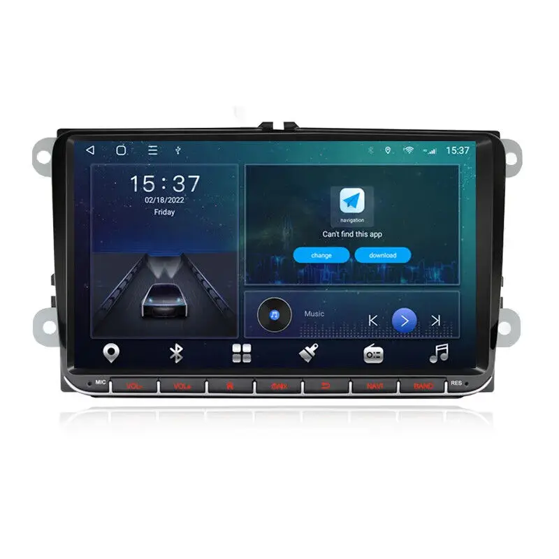 9'' IPS Touch Screen Android Car Radio for VW Polo Golf 5 Cc Passat 4+64GB