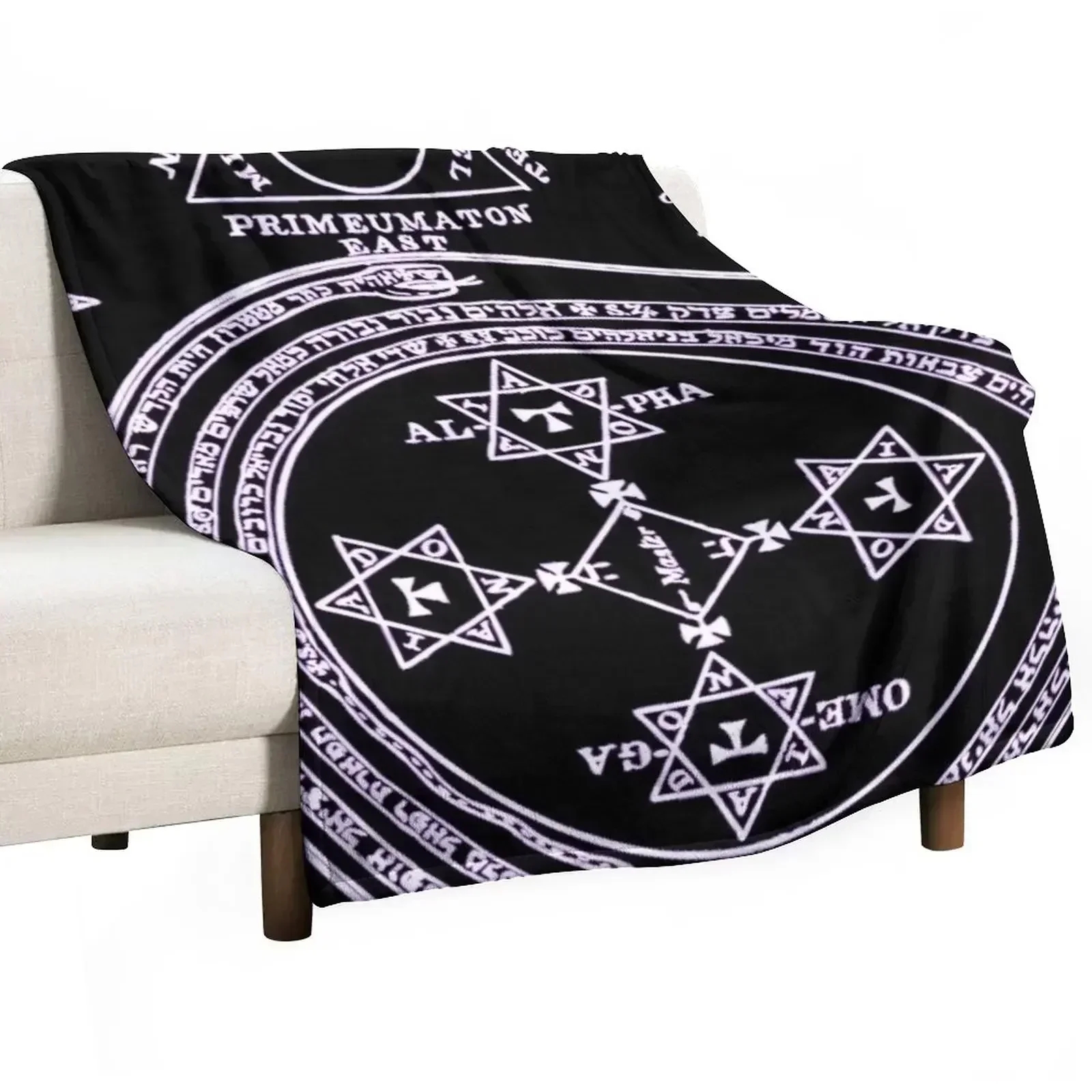 

Magical Circle of King Solomon INVERTED Throw Blanket Color Fast Cozy Throw Blanket