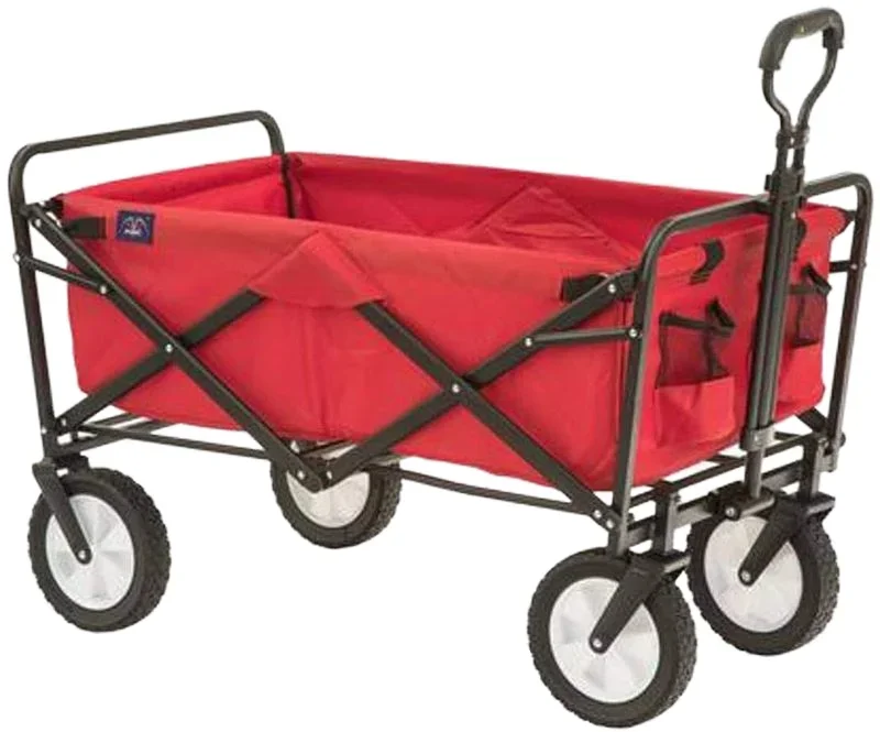 Folding Wagon Cart Collapsible Outdoor Utility Wagon Garden Shopping Cart Beach Wagon with All Terrain Wheels 1pc/carton