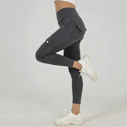 Pocket Yoga Pant for Women High Waisted Hip Lifting Fitness Leggings Sports Workwear Pants Gym Jogging Tight Casual Activewear