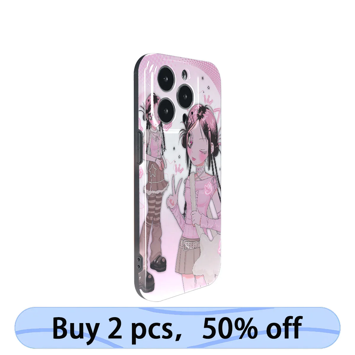 Coque iPhone Art Phone Case Janpanese Cute Anime Girl Cover for iPhone 15 14 13 12 11 Pro Max Plus IMD 2 in 1